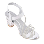 The Lumina — Silver Block Heel
