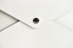 The Pochette — White Leather Clutch
