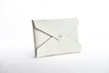 The Pochette — White Leather Clutch