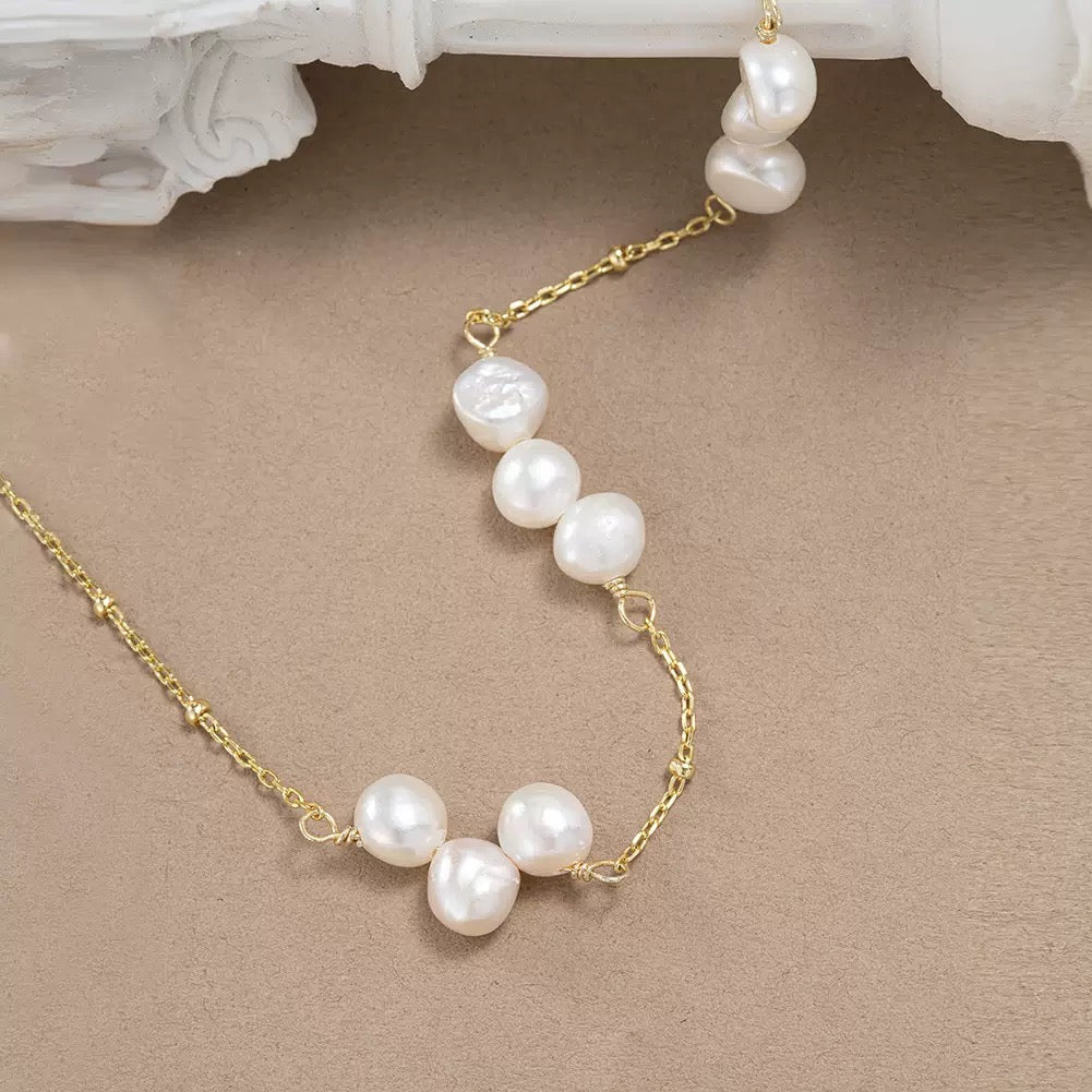 The Marguerite — Pearl Cluster Necklace