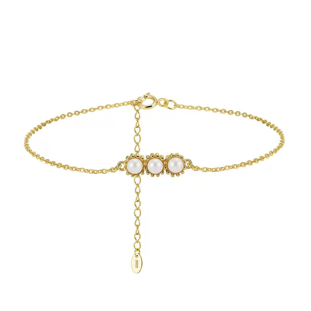 The Trio — Triple Pearl Bracelet