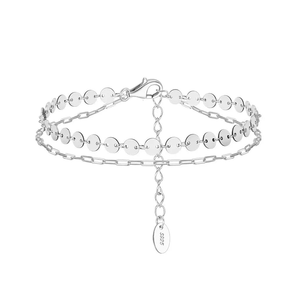The Delphine — Layered Disc Bracelet