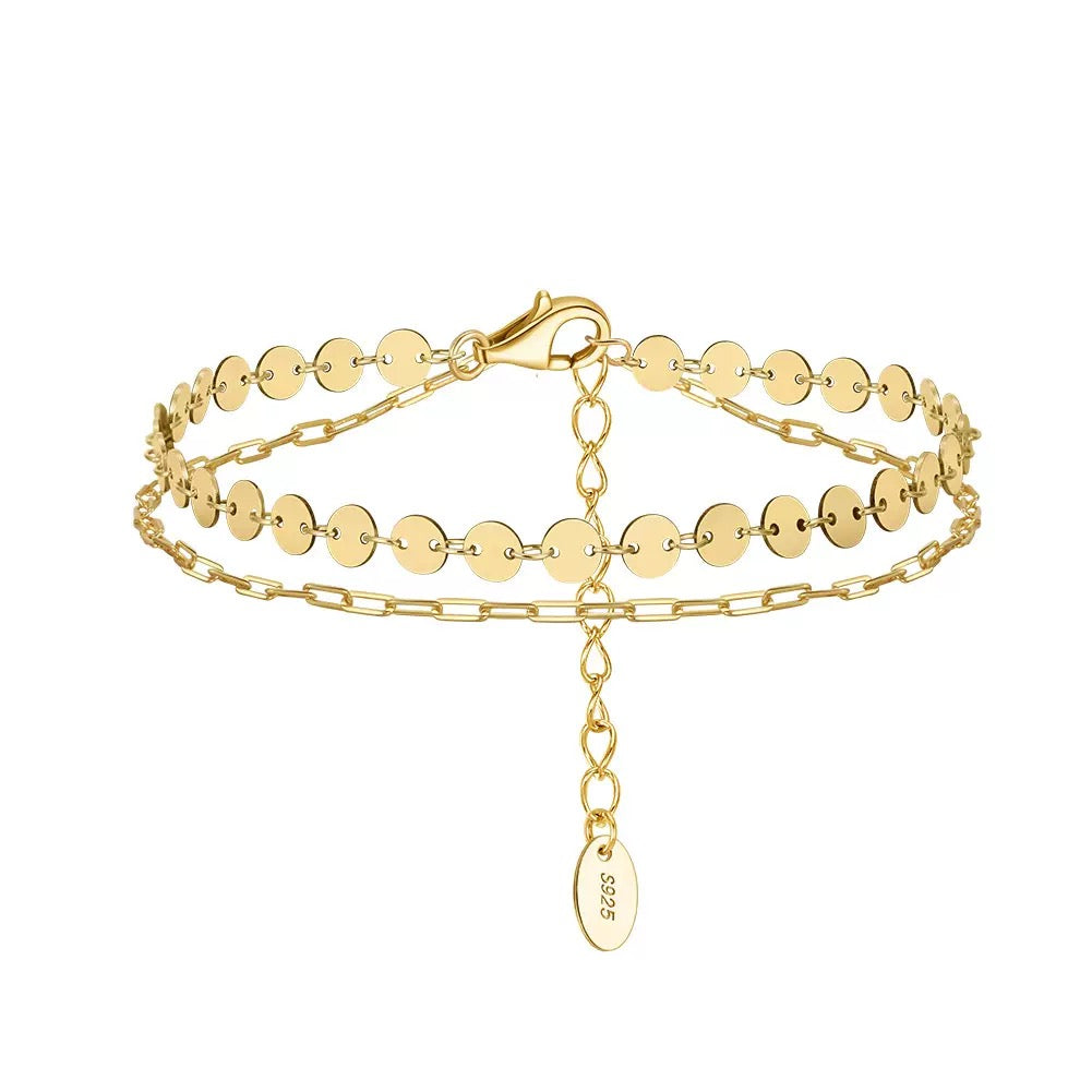 The Delphine — Layered Disc Bracelet