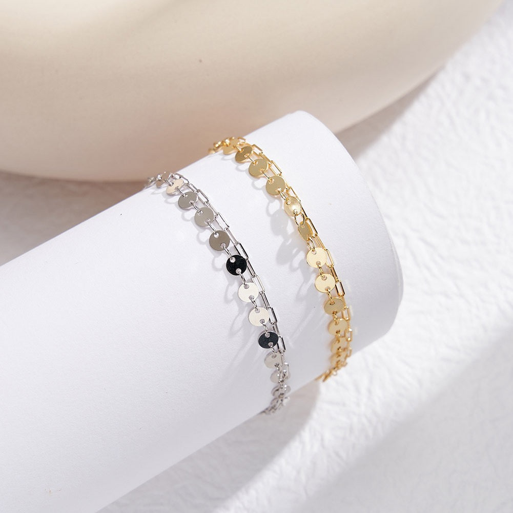 The Delphine — Layered Disc Bracelet
