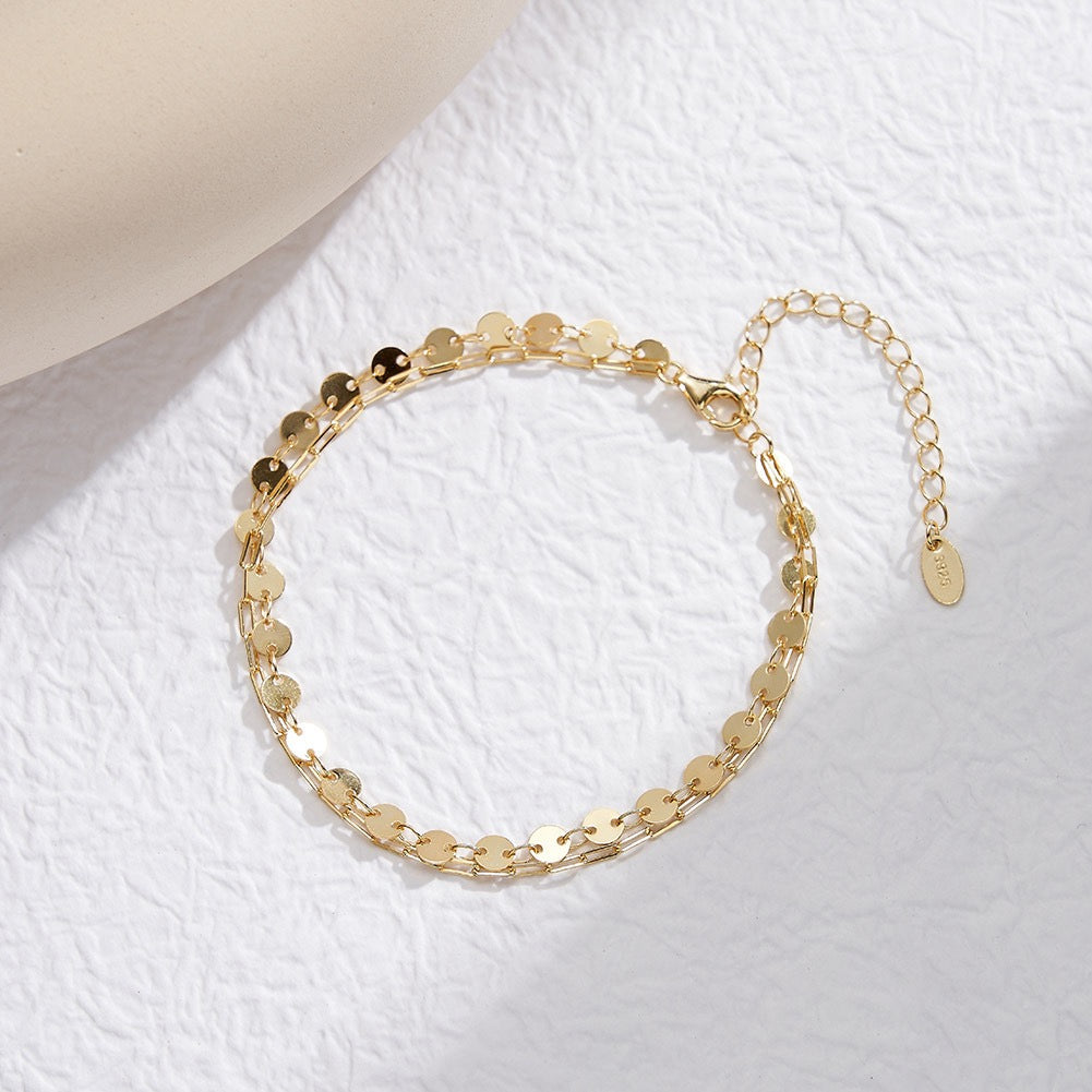 The Delphine — Layered Disc Bracelet