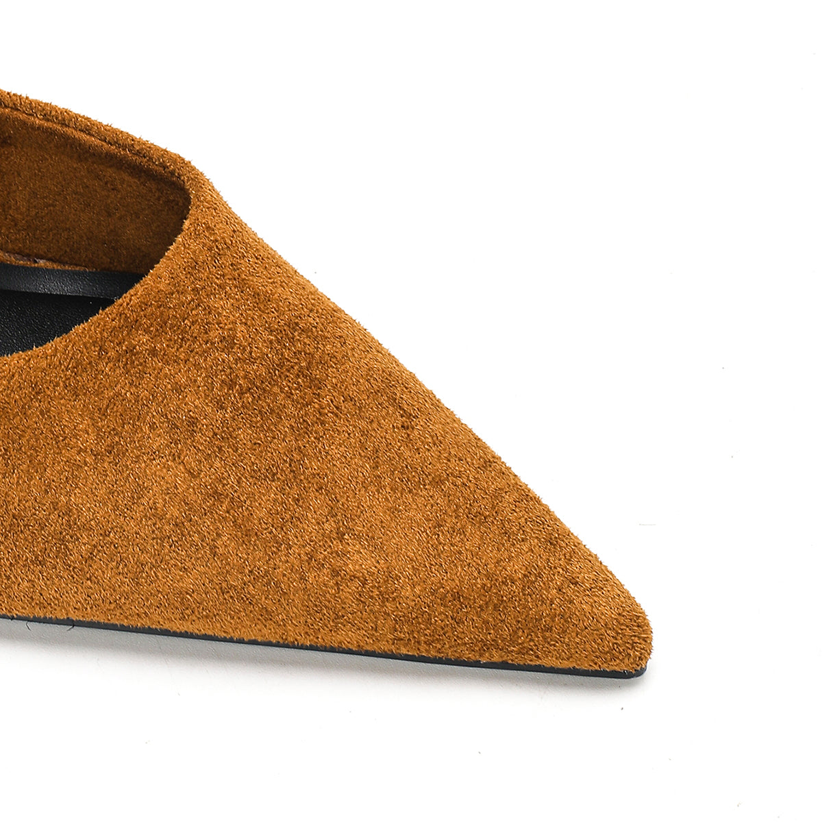 The Luna — Tan Velvet Mule