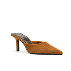 The Luna — Tan Velvet Mule