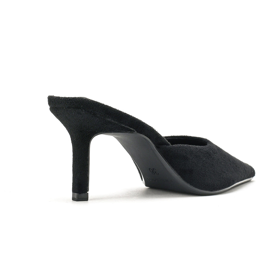 The Luna — Black Velvet Mule