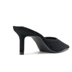 The Luna — Black Velvet Mule
