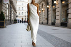 The Odette — Off-Shoulder Satin Maxi