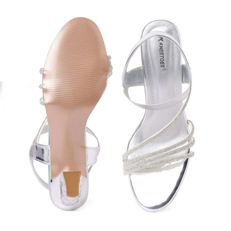 The Lumina — Silver Block Heel