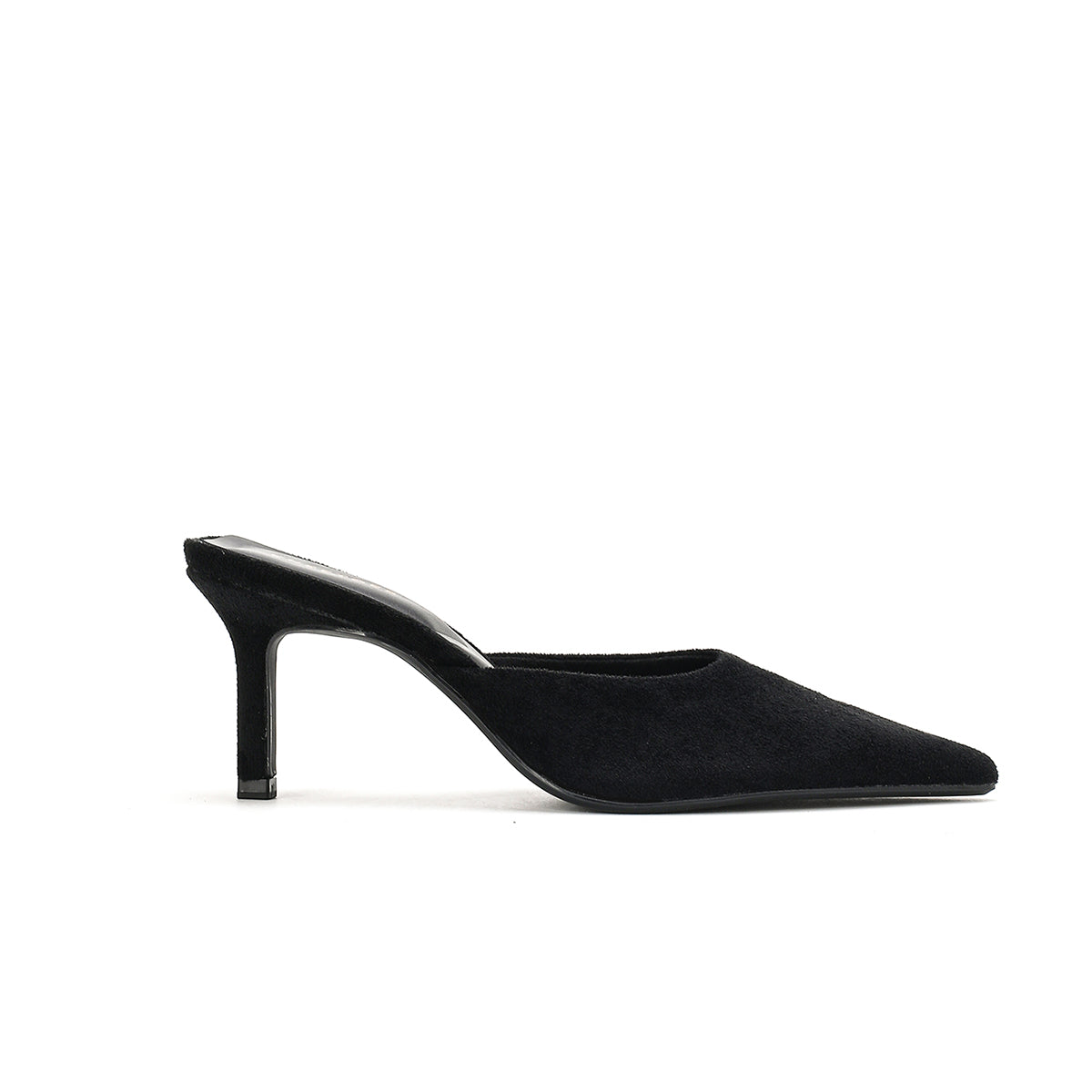 The Luna — Black Velvet Mule