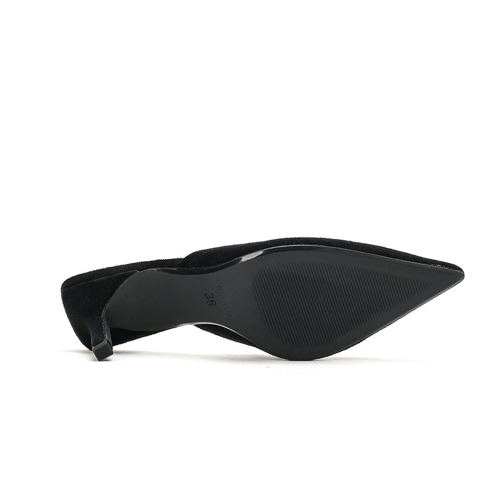 The Luna — Black Velvet Mule