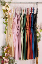 The Sofia — Satin Cowl Neck Midi
