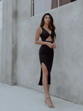 The Milan — Black Cut-Out Dress
