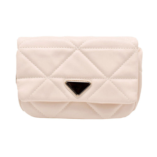 Faux Leather Rectangle Clutch Crossbody Bag