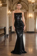 The Celeste — Strapless Sequin Gown