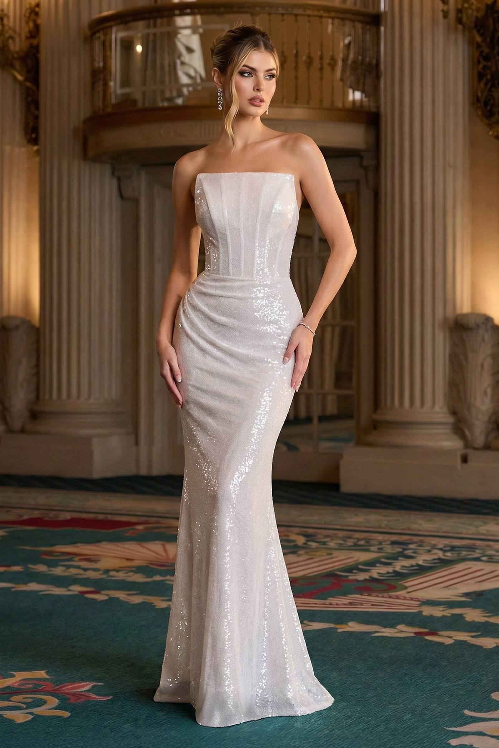 The Celeste — Strapless Sequin Gown