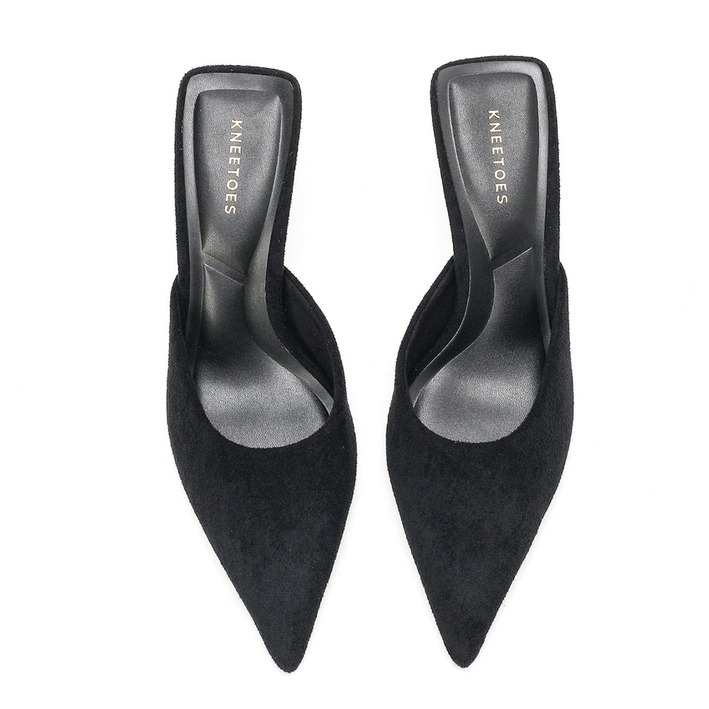 The Luna — Black Velvet Mule