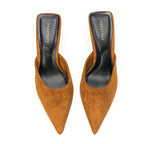 The Luna — Tan Velvet Mule