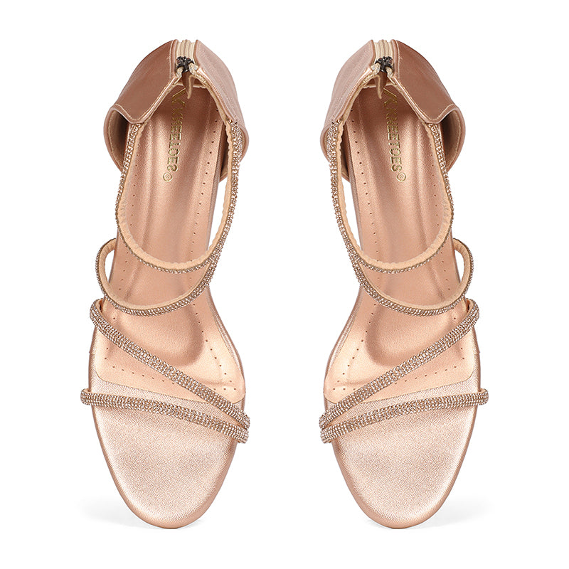 The Lumina — Rose Gold Block Heel