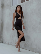 The Milan — Black Cut-Out Dress