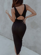 The Milan — Black Cut-Out Dress