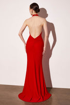 The Anaïs — Halter Open Back Gown