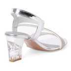 The Lumina — Silver Block Heel