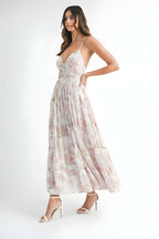MABLE Floral Print Tiered Cami Maxi Dress