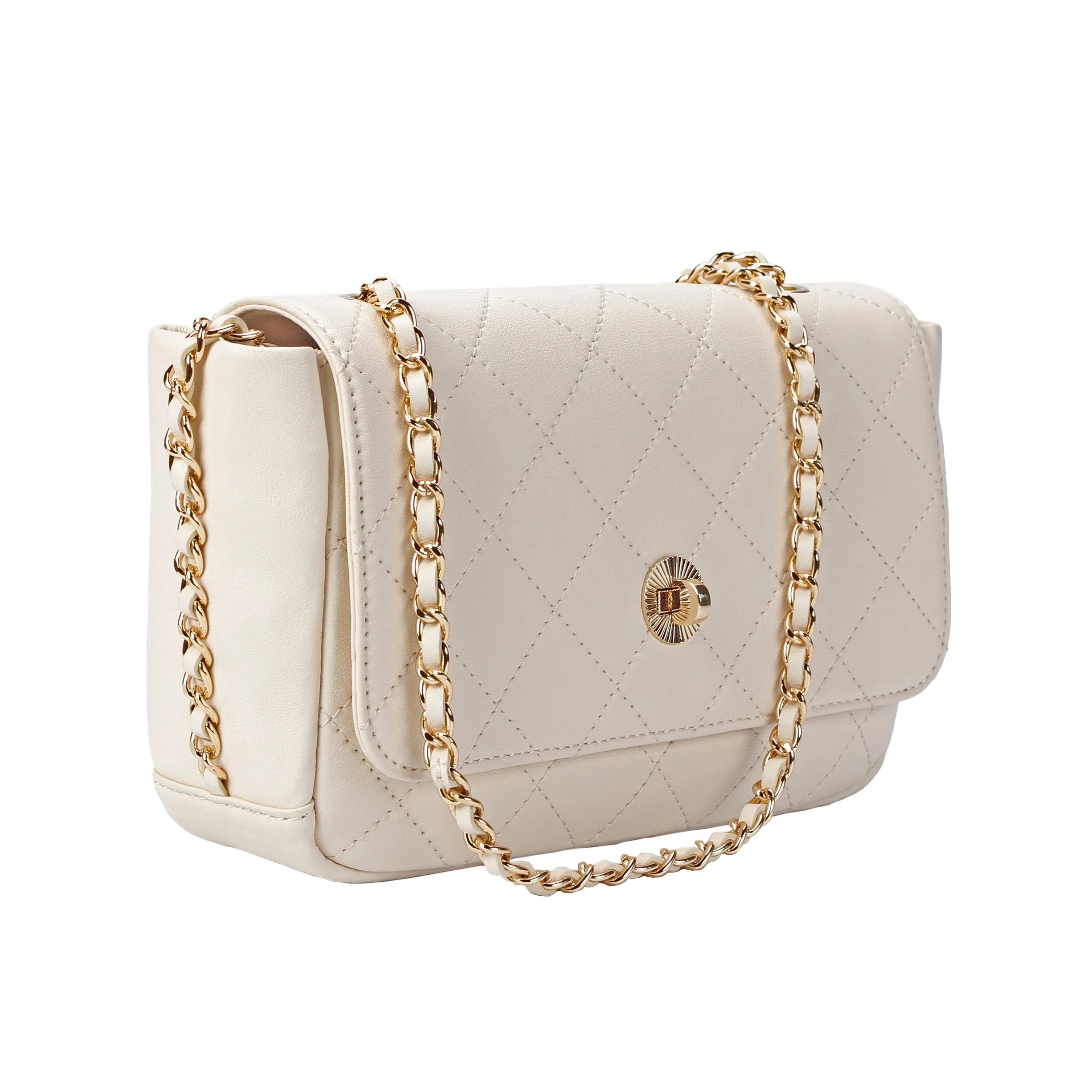 The Isabeau — Ivory Quilted Bag