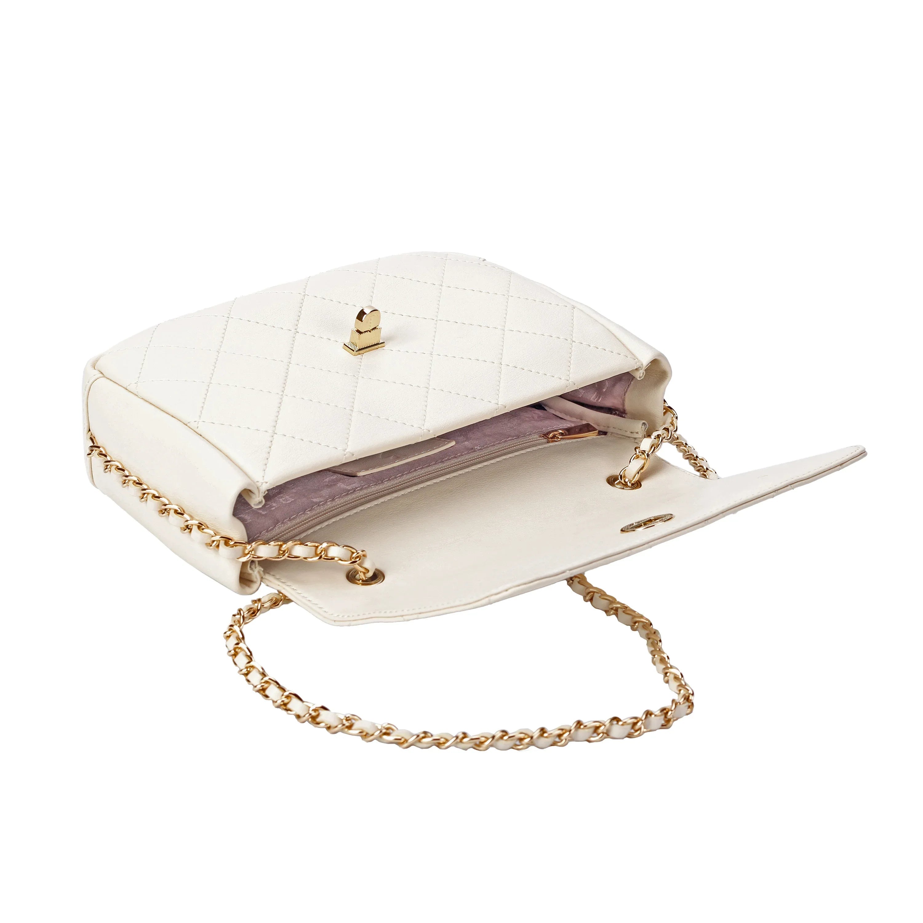 The Isabeau — Ivory Quilted Bag