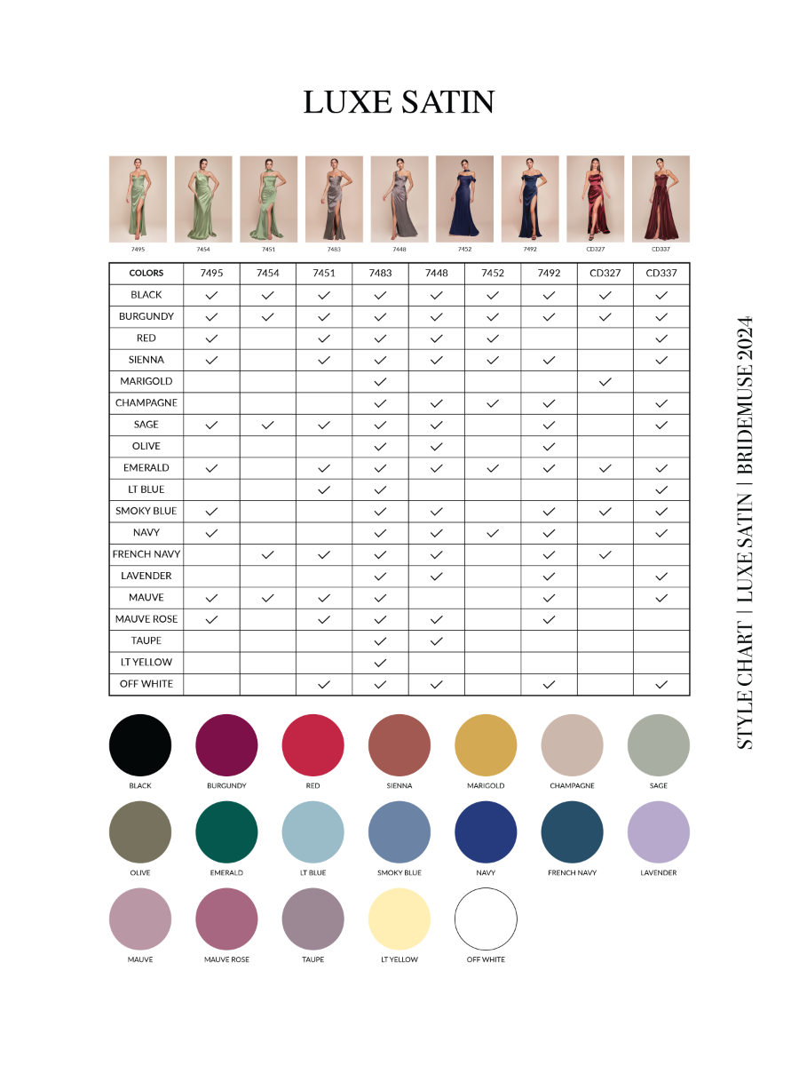 Ladivine 7454 Dress One Shoulder Luxe Satin Fitted Gown
